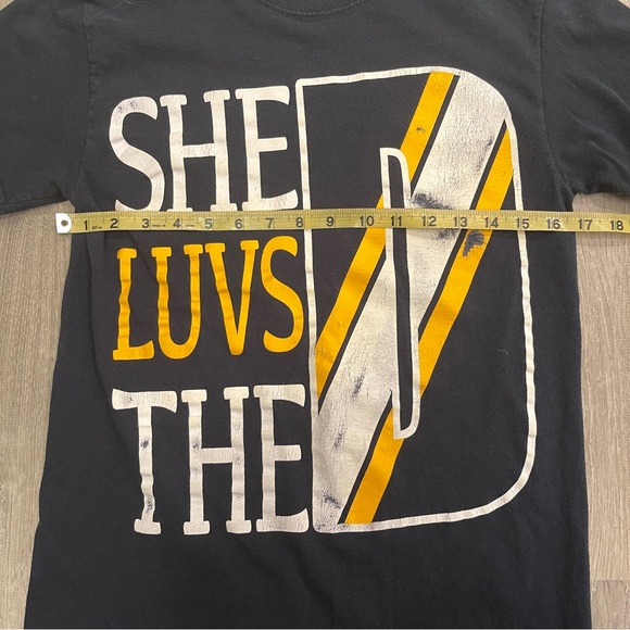Pittsburgh - B*tch I’m A Steeler - She Luvs The D - Black Gold T Shirt - Small - Picture 4 of 7